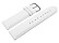 Uhrenarmband weiß glattes Leder leicht gepolstert 14mm Stahl