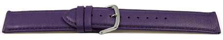 Schnellwechsel Uhrenarmband Aubergine glattes Leder leicht gepolstert