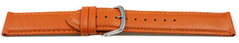 Schnellwechsel Uhrenarmband orange glattes Leder leicht gepolstert