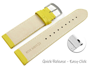 Schnellwechsel Uhrenarmband gelb glattes Leder leicht gepolstert