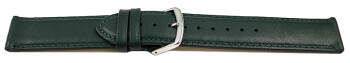 Schnellwechsel Uhrenarmband dunkelgrün glattes Leder leicht gepolstert