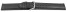 Schnellwechsel Uhrenarmband dunkelgrau glattes Leder leicht gepolstert 16mm Schwarz