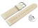 Schnellwechsel Uhrenarmband Sand glattes Leder leicht gepolstert 26mm Stahl