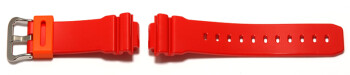 Casio Uhrenarmband für DW-6900CB-4, Kunststoff, rot, Oberfläche: Glanzoptik