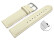 Schnellwechsel Uhrenarmband Creme glattes Leder leicht gepolstert 20mm Schwarz