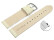 Schnellwechsel Uhrenarmband Creme glattes Leder leicht gepolstert 20mm Schwarz