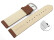 Schnellwechsel Uhrenarmband Brandy glattes Leder leicht gepolstert 12mm Stahl