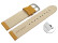 Schnellwechsel Uhrenarmband Natur glattes Leder leicht gepolstert 26mm Gold