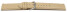 Schnellwechsel Uhrenarmband Vanille glattes Leder leicht gepolstert 26mm Gold