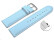 Schnellwechsel Uhrenarmband Eisblau glattes Leder leicht gepolstert 12mm Schwarz