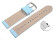Schnellwechsel Uhrenarmband Eisblau glattes Leder leicht gepolstert 12mm Schwarz