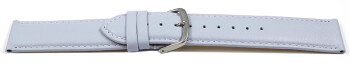 Schnellwechsel Uhrenarmband Flieder glattes Leder leicht gepolstert 20mm Schwarz