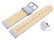 Schnellwechsel Uhrenarmband Flieder glattes Leder leicht gepolstert 24mm Gold