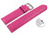 Schnellwechsel Uhrenarmband Himbeere glattes Leder leicht gepolstert 18mm Schwarz