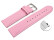 Schnellwechsel Uhrenarmband pink glattes Leder leicht gepolstert 22mm Gold