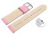 Schnellwechsel Uhrenarmband pink glattes Leder leicht gepolstert 22mm Gold