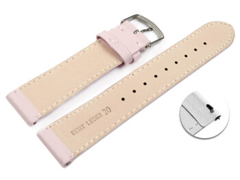 Schnellwechsel Uhrenarmband Lotus glattes Leder leicht gepolstert 20mm Gold