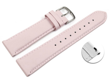 Schnellwechsel Uhrenarmband Lotus glattes Leder leicht gepolstert 22mm Stahl