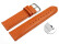 Schnellwechsel Uhrenarmband orange glattes Leder leicht gepolstert 26mm Schwarz
