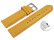 Schnellwechsel Uhrenarmband Senf glattes Leder leicht gepolstert 24mm Schwarz