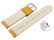 Schnellwechsel Uhrenarmband Senf glattes Leder leicht gepolstert 24mm Schwarz