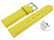 Schnellwechsel Uhrenarmband gelb glattes Leder leicht gepolstert 20mm Gold