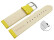 Schnellwechsel Uhrenarmband gelb glattes Leder leicht gepolstert 20mm Gold
