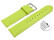 Schnellwechsel Uhrenarmband Limette glattes Leder leicht gepolstert 22mm Schwarz
