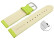 Schnellwechsel Uhrenarmband Limette glattes Leder leicht gepolstert 22mm Schwarz