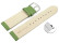 Schnellwechsel Uhrenarmband Apfelgrün glattes Leder leicht gepolstert 24mm Schwarz