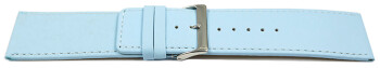 Uhrenarmband Leder glatt Eisblau 30mm