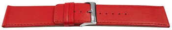 Uhrenarmband Leder glatt rot 30mm