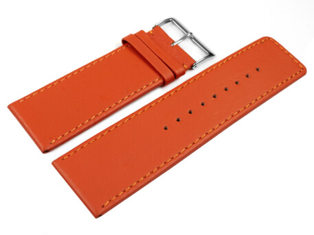 Uhrenarmband Leder glatt orange 30mm