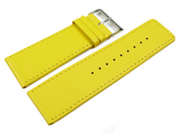 Uhrenarmband Leder glatt gelb 30mm
