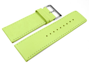 Uhrenarmband Leder glatt Limette 30mm