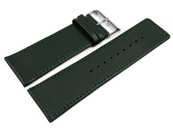 Uhrenarmband Leder glatt dunkelgrün 30mm