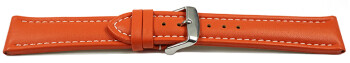 Schnellwechsel Uhrenband Leder glatt orange wN 18mm 20mm...