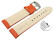 Schnellwechsel Uhrenband Leder glatt orange wN 20mm Gold