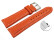 Schnellwechsel Uhrenband Leder glatt orange wN 24mm Stahl