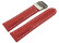 Faltschließe Uhrenband Leder genarbt rot wN 24mm Stahl