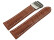 Faltschließe Uhrenarmband Leder Kroko hellbraun wN 20mm Stahl