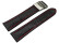 Faltschließe Uhrenarmband Leder Kroko schwarz rN 18mm Stahl