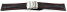 Faltschließe Uhrenarmband Leder Kroko schwarz rN 22mm Stahl
