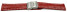Faltschließe Uhrenarmband Leder Kroko rot wN 18mm Stahl