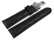 Uhrenarmband Kippfaltschließe Leder Kroko schwarz TiT 22mm Schwarz