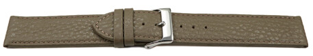 Uhrenarmband weiches Leder genarbt taupe 12mm 14mm 16mm 18mm 20mm 22mm