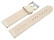 Uhrenarmband weiches Leder genarbt creme 14mm Gold