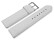 Uhrenarmband weiches Leder genarbt weiß 12mm Stahl