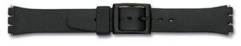 Uhrenarmband - Kunststoff - passend für Swatch - schwarz - 12mm