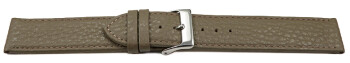 XL Uhrenarmband weiches Leder genarbt taupe 12mm 14mm...